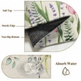 thumbnail image 6 of Pink Tulips Area Rugs 8'x10', Washable Small Throw Rugs for Living Room Patio, Spring Floral Green Eucalyptus Leaves Rustic Indoor Outdoor Rug Non-Slip Low Pile Carpet Runner Reversible Floor Mats, 6 of 8