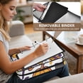 thumbnail image 5 of Haosy Accordion File Organizer Zipper Binder 500 Sheet 6-Tab Expanding File Folder Multi-Pocket 1.2 Inch 3 Ring Cartoon Ghost Pumpkin Bats, 5 of 7