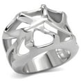 thumbnail image 1 of Alamode TK146-5 Bague en Acier Inoxydable pour Femmes, Sans Pierre - Taille 5, 1 of 1