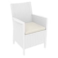 thumbnail image 2 of Luxury Commercial Living 7-Piece White Patio Casual Seating Set with Sunbrella White Cushion 36", 2 of 9