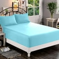 thumbnail image 2 of Extra Deep Pocket Fitted Sheet, Fits 18 In to 24 In Mattress, Single Fitted Sheet Only - California King Aqua Blue, 2 of 4