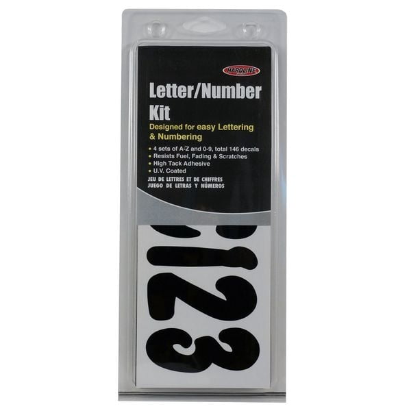 LetterandNumberLabelSet,3inH,1-1/2inW GYEBKG200