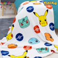 thumbnail image 4 of Pokémon Official Fleece Blanket | Pikachu Badges Design Super Soft Warm Throw, 4 of 7