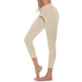 thumbnail image 1 of Gibobby Pantalon yoga mujer Yoga Stretch Running Leggings Cintura Pantalones Pantalones Mujeres Solid Fitness High Yoga Pantalones(Caqui,M), 1 of 5