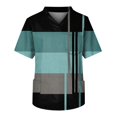 thumbnail image 1 of Men's Short Sleeve V Neck Small Animals Print Chest Pocket Carer Top 2XL, 1 of 3