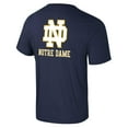 thumbnail image 3 of Men's Colosseum Navy Notre Dame Fighting Irish Logo Lockup 2-Hit Active Blend T-Shirt, 3 of 3