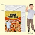 thumbnail image 3 of Ramen Noodle Soup Ramen Shrimp Flavor Throw Blanket Super Soft Flannel Blanket Home Decor - Plush Lightweight Fuzzy Cozy Blanket for Couch Sofa Bed All Season,40"x50"-Kids/Throw Size, 3 of 6