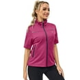 thumbnail image 4 of Little Donkey Andy Women's Short Sleeve Jacket Windproof Lightweight Vest for Golf Hiking Running Rose M, 4 of 7
