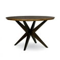 thumbnail image 5 of Maklaine Contemporary Hazelnut Round Pedestal Table in Hazelnut Brown Color Wood, 5 of 6