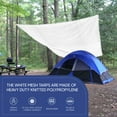 thumbnail image 3 of Tarps Now 8' x 16' White Heavy Duty Mesh Tarp with Brass Grommets - UV Resistant Reflective White 75% Sun Shade, Backyard, Patios, Breezeways, Gazebos, Kennels, Mesh for Flatbeds, Trucks or Trailers, 3 of 9