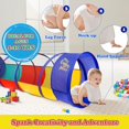 thumbnail image 2 of Túnel de juegos infantiles para niños | Túneles de rastreo con lados transparentes | Tienda de campaña multicolor para exteriores e interiores para perros, niños pequeños y bebés | Túnel emergente par, 2 of 7