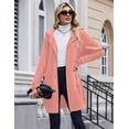 thumbnail image 5 of Zeagoo Women's Zip Up Hoodies Long Fleece Tunic Sweatshirts Casual Oversized Fall Coats Trendy Winter Hoodie, 5 of 6