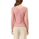 thumbnail image 3 of INSPIRAR CHIC Día de San Valentín Blusa de Encaje Floral de Manga Larga con Escote en V y Detalle de Encaje en el Dobladillo S Rosa, 3 of 6