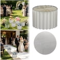 thumbnail image 2 of Roman Column Pedestal Foldable Cardboard Cylinder Stands,Paper Display Stands,Strong Load Bearing Capacity,For Catering Jewelry Wedding，Party Banquet Decor White New, 2 of 5