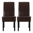 thumbnail image 2 of 2 Dark Brown Upholstered Dining Chair Group - Contemporary, Rubberwood Elegant, Legs, 2 of 7