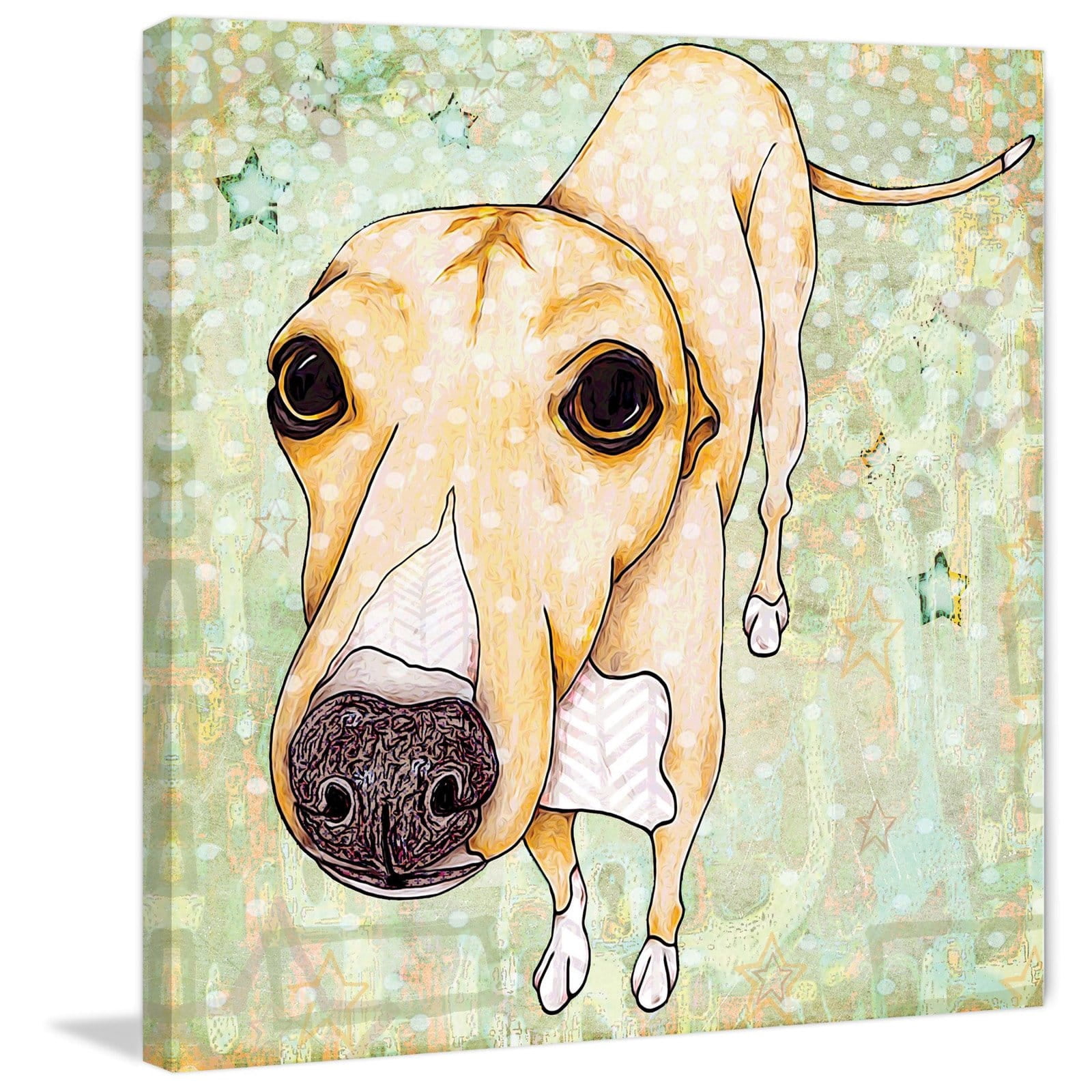 Marmont Hill "Greyhound Pop Art" by Stephanie Gerace Painting Print on Wrapped Canvas