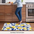 thumbnail image 5 of Summer Lemon Door Mat&nbsp;Indoor Outdoor Entrance, Non Slip Small Rug for Kitchen Bathroom Entryway Rug, Watercolor Yellow Blue Garden Floral Washable Doormat Floor Mat 18x30 Inch, 5 of 8