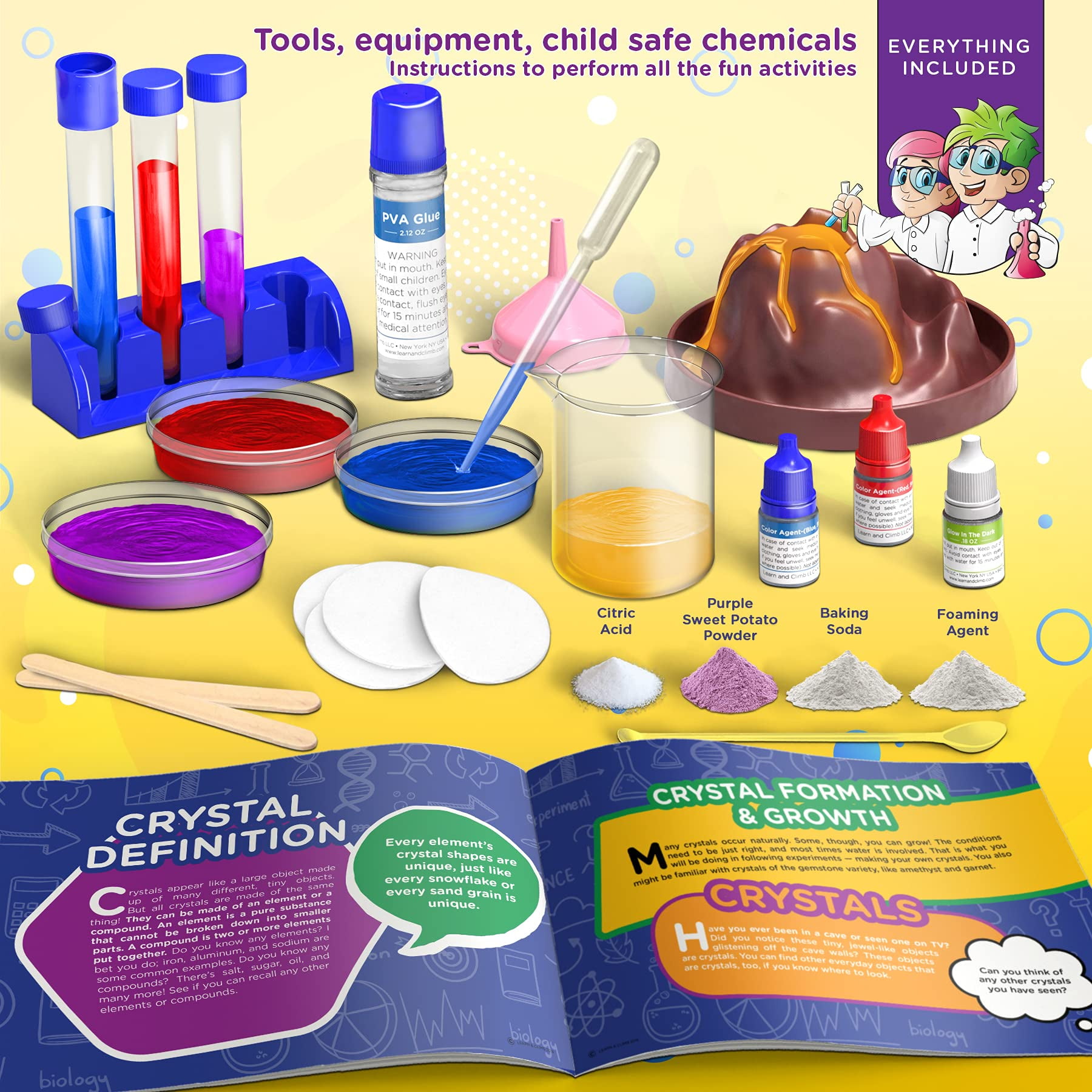 Details about   Learn & Climb Science Kit for Kids-21 Experiments Science Set Hours of Fun. 