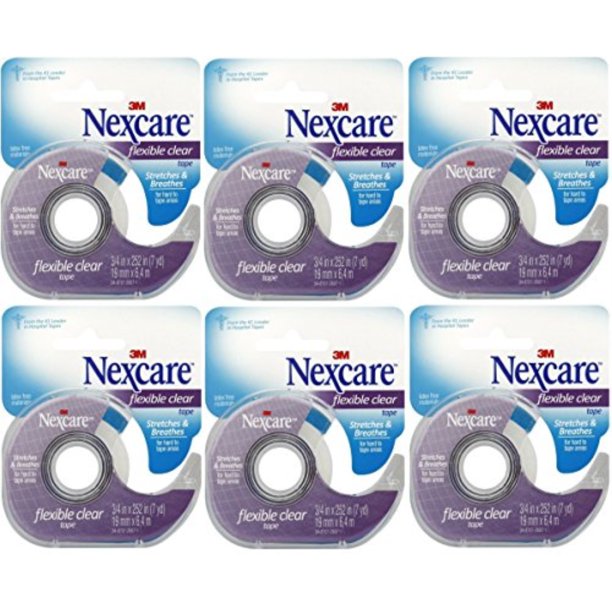Nexcare Tape, Flexible Clear, 3/4 Inches X 252 Inches / 7 Yards (Pack
