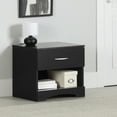 thumbnail image 1 of South Shore Step One 1-Drawer Nightstand - End Table with Storage for Adult, in Pure Black, 1 of 12