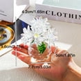 thumbnail image 4 of Ornalrist Crystal White Daisy Flower Figurine, Glass Daisy Bouquet Floral Collectible Decor Gifts for Friends Women Mom on Birthday Christmas, 4 of 10