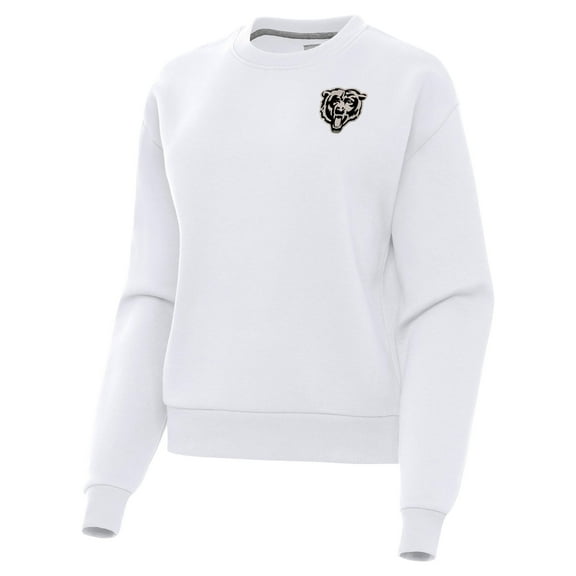 Women's  Antigua  White Chicago Bears Victory Pullover Sweatshirt