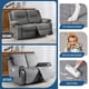 thumbnail image 5 of Funda impermeable para sofá reclinable TAOCOCO, 2 plazas, gris claro, 5 of 7