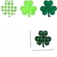 thumbnail image 5 of 12 Pack St. Patrick Day Shamrocks Ornament for Tree Fabric Green 3D Large Felt Shamrocks Ornament Lucky Hanging Shamrock Decorations for Tree Irish Home Festival Party Supplies (Green), 5 of 5