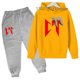 thumbnail image 3 of Sudadera con capucha y pantalones para niños de 3 a 13 años, moda de ocio para primavera y otoño, 2 piezas, 3 of 5