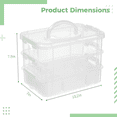 thumbnail image 2 of 3-Layer Organizer Case Stack & Carry Box, Plastic Multipurpose Storage Container Box, Portable Handled Storage Box with Removable Tray for Organizing Sewing Supplies, 2 of 5