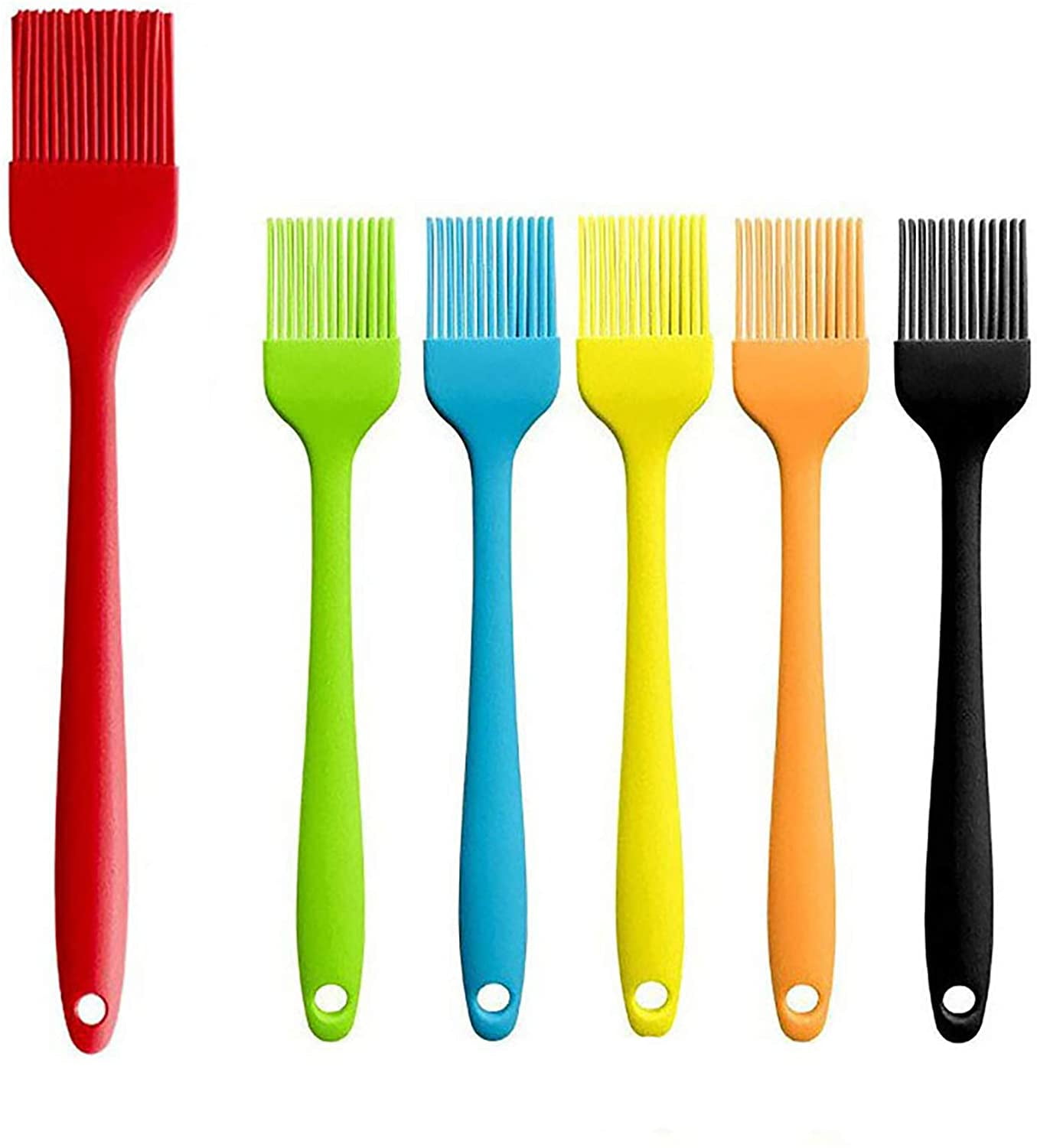 6 Pc Silicone Pastry Basting Brush Set Baking Bakeware Oil Cream Heat Resistant BBQ Tool Silicone 2 