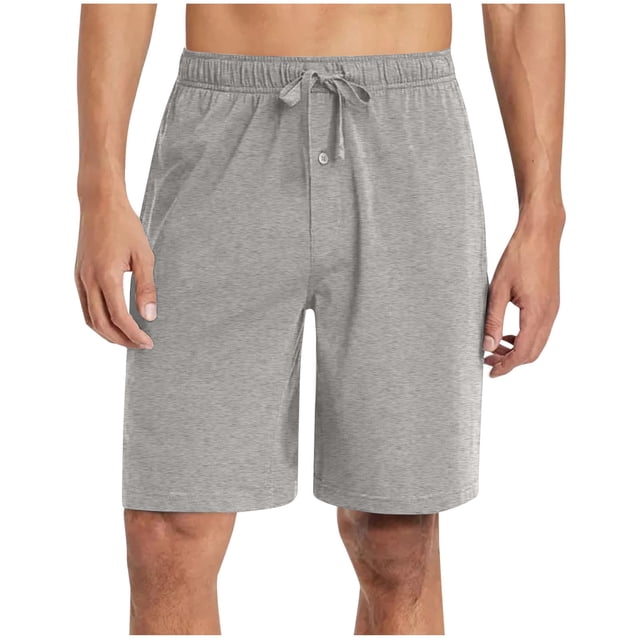 Mgmyaa Men's Casual Shorts Drawstring Elastic Waist Shorts Beach Pants