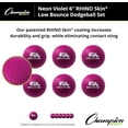 thumbnail image 2 of Champion Sports® Rhino Skin® Low Bounce Dodgeballs for Playground, PE, Backyard & League Games – Set of 6 Balls - Neon Purple - 6 Inch, 2 of 7