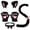 black, variant on Slccxzc 4Pcs Cat Ears Design Headband Set with Gloves, Choker, Tail for Party