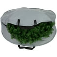 thumbnail image 5 of Northlight 36" Gray and Black Multi-Seasonal Wreath Storage Bag, 5 of 7