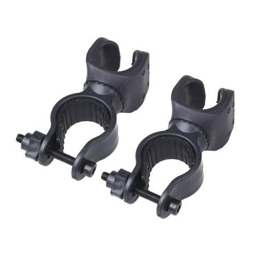 RENACLIPY 2Pcs Flashlight Clip Mount LED Light Holder Black Easy Installation for Bicycles