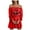 Red, variant on Women's Off-Shoulder Sexy Pumpkin Print Halloween Dress - Flirty 3/4 Sleeve Mini Dress with Waist-Cinching Fit Black, XL