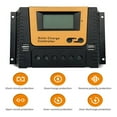 thumbnail image 5 of PWM Solar Charge Controller For 12/24/36/48v Lithium Battery Solar Panel Regulator With Backlit Display Temperature, 5 of 5