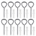 thumbnail image 1 of 10pcs 304 Stainless Steel Self Tapping Screw Eye Bolt Ring Hook with Expansion Pipe(Closed Loop), 1 of 9