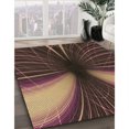 thumbnail image 3 of Ahgly Company Machine Washable Indoor Square Transitional Dark Scarlet Red Area Rugs, 5' Square, 3 of 7