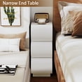thumbnail image 3 of WIRRYTOR Curved Wave Narrow Nightstand for Bedroom, Mid-Century Modern 3 Drawer Slim Bedside Table, Retro End Table, White, 3 of 8