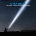 thumbnail image 2 of Rechargeable Flashlight, 1200 Lumens,Portable Ultra Brightest Handheld Led Flashlights (batteries included), High Lumen Light, Waterproof, Zoomable, for Emergency, Indoor Outdoor Use, 2 of 7