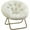 Rice White, variant on Cozy Saucer Chairs Faux Fur For Living Room Folding Thick Padded Seat Metal Frame X-Large Reading Lounge Furniture,Pink