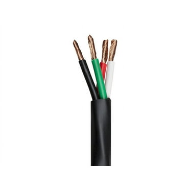 Monoprice Speaker Wire, CMP Rated, 4-Conductor, 12AWG, 250ft, Black