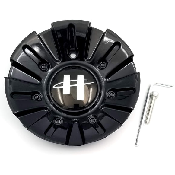 Helo Wheels 845 HE845L156 HE845L156B001 Gloss Black Wheel Center Cap