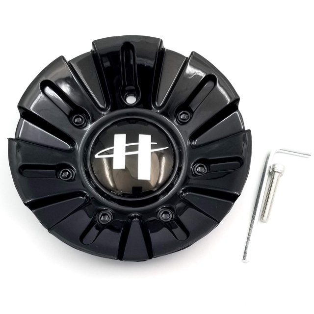 Helo Roues 845 HE845L156 HE845L156B001 Roue Noire Brillante Capuchon Central