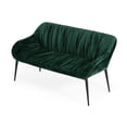 thumbnail image 5 of Modrest Katrina 15.75" Modern Metal & Fabric Bench in Dark Green/Black, 5 of 5