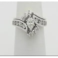 thumbnail image 3 of beryl_creation 925 Sterling Silver 1.30 Ct Marquise Cut White Diamond Wedding Engagement Halo Ring 14K White Gold Plated For Women's -5, 3 of 3