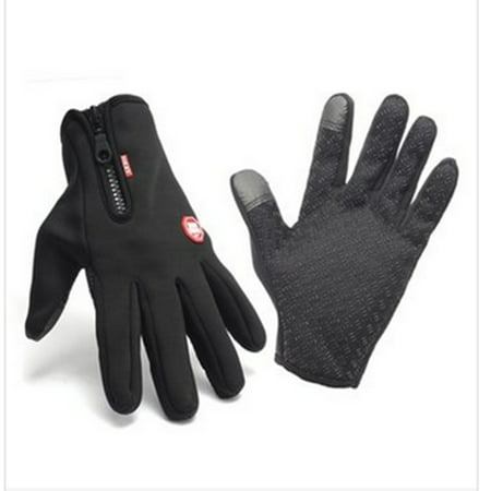 Full Finger Gloves for Cycling Skiing Mountaineering Military Motorcycle Racing Phone Screen Touch - Black