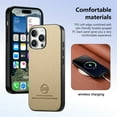 thumbnail image 3 of Dteck Case for iPhone 13 Pro Max,Slim Premium Canvas Grain PU Leather,Soft TPU Bumper,Non-Slip Anti-Scratch Shock-Absorbent,Protective Phone Cover for iPhone 13 Pro Max,Khaki, 3 of 8